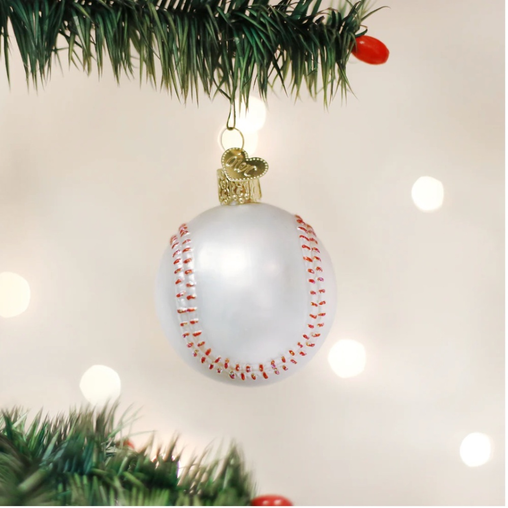 Old World Christmas Baseball Ornament